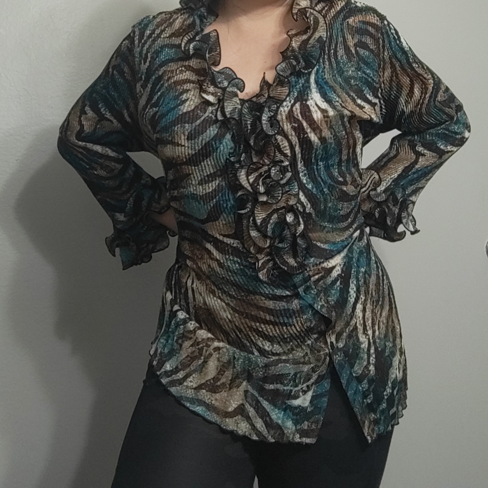 Scallop Ruffled  Top